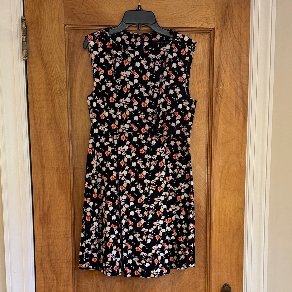 French Connection Black Floral Mini Dress